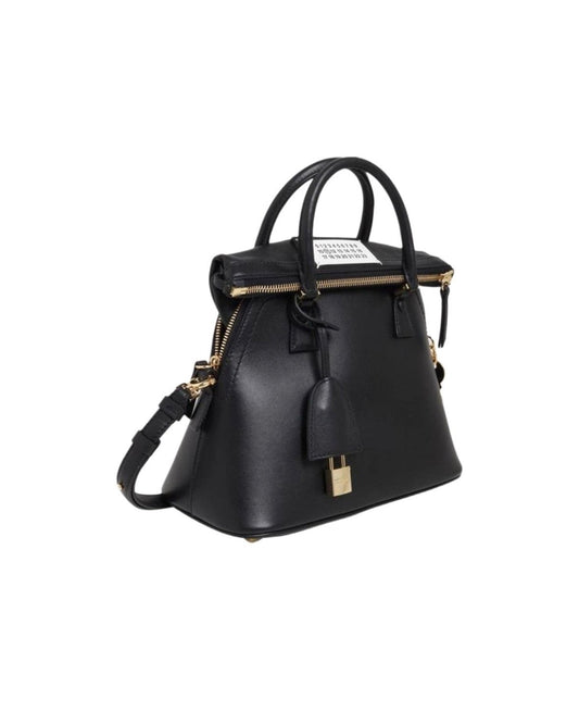 Maison Margiela 5AC Mini Bag In Black Leather, Gold Hardware New