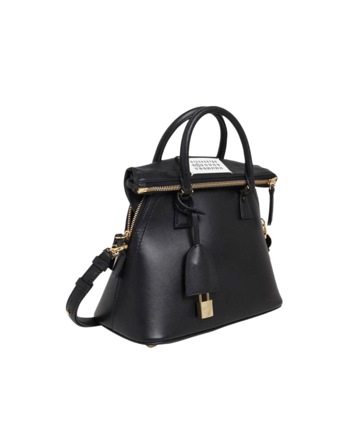 Maison Margiela 5AC Mini Bag In Black Leather, Gold Hardware New