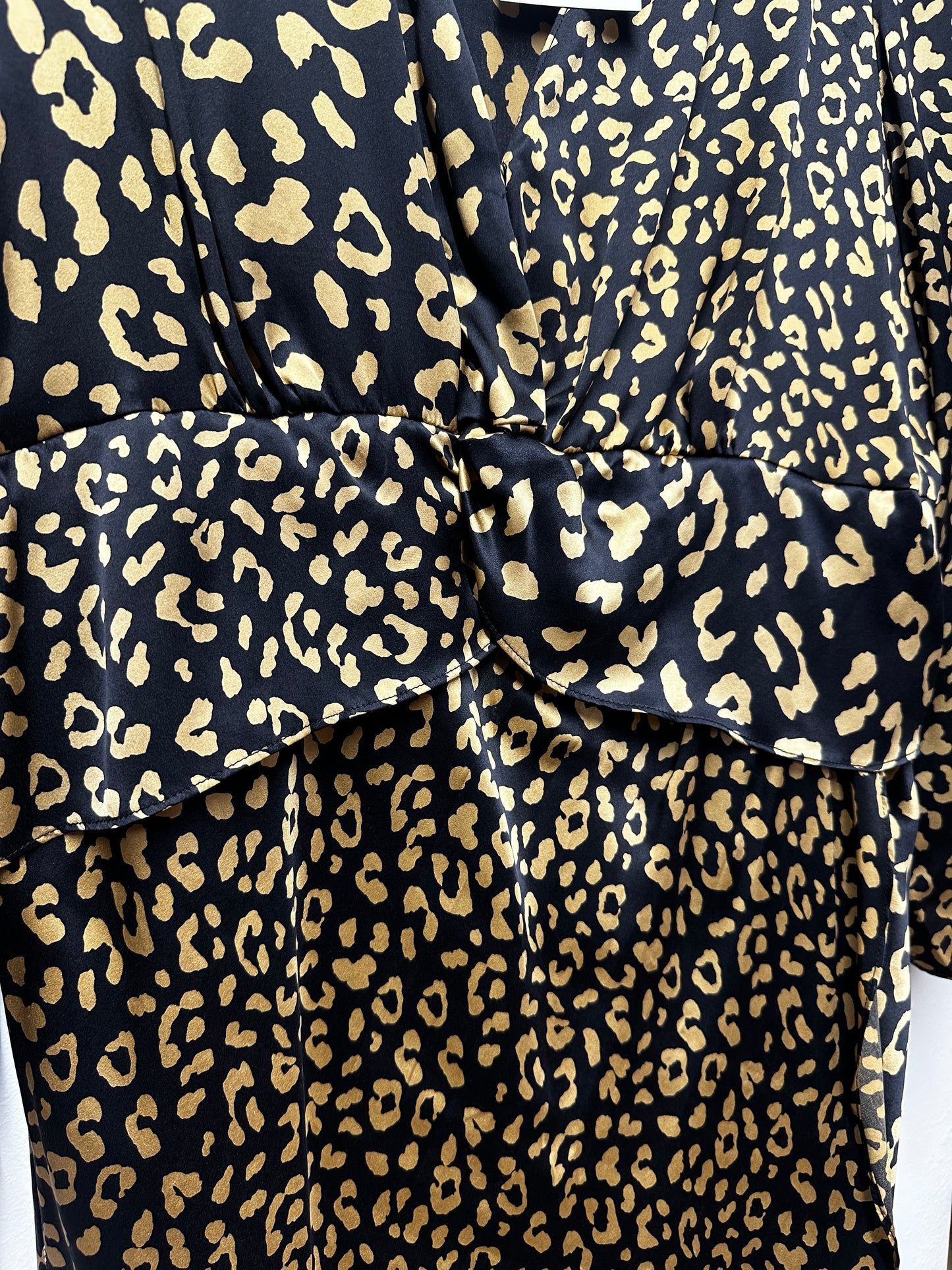 RIXO London Silk Leopard Print Dress Size XL