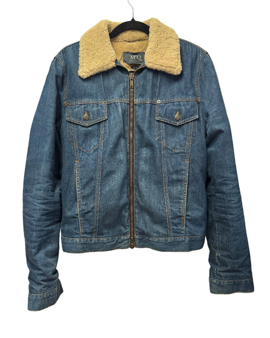 Alexander McQueen Shearling Denim Jacket Size M