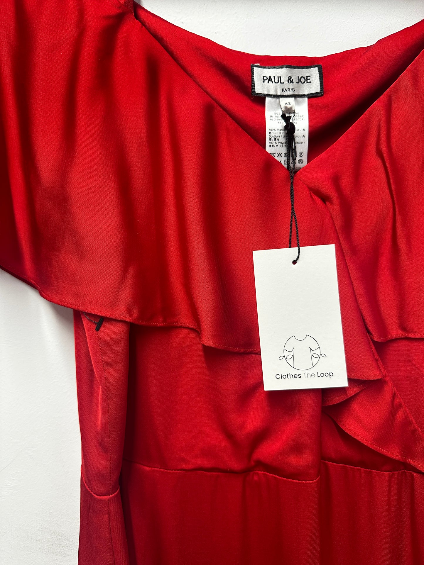 Paul + Joe Red Dress Size UK 14 - 16