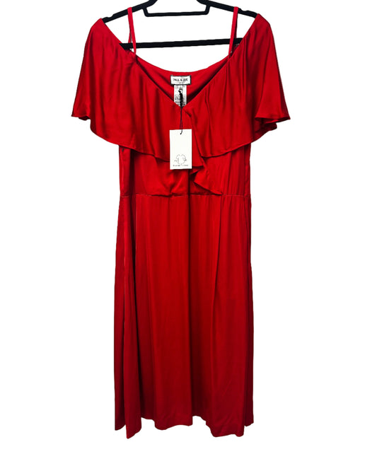 Paul + Joe Red Dress Size UK 14 - 16