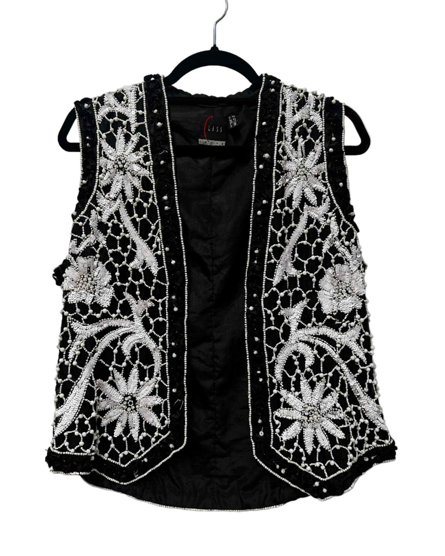 Vintage Beaded and Embellished Waistcoat Size UK 14
