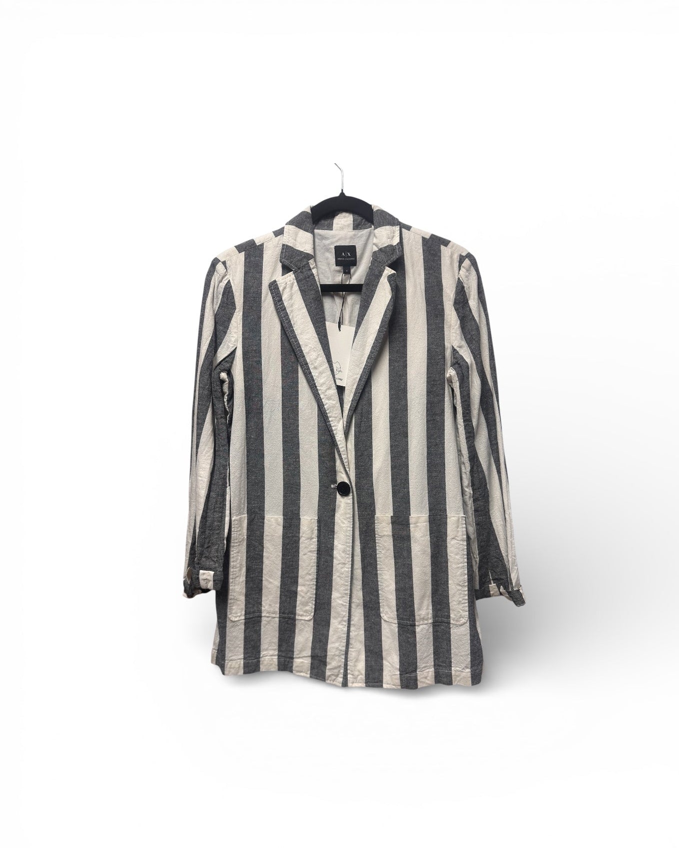 Armani Exchange Linen Blazer - 'Good Vibes' Applique  Size US8/ UK12