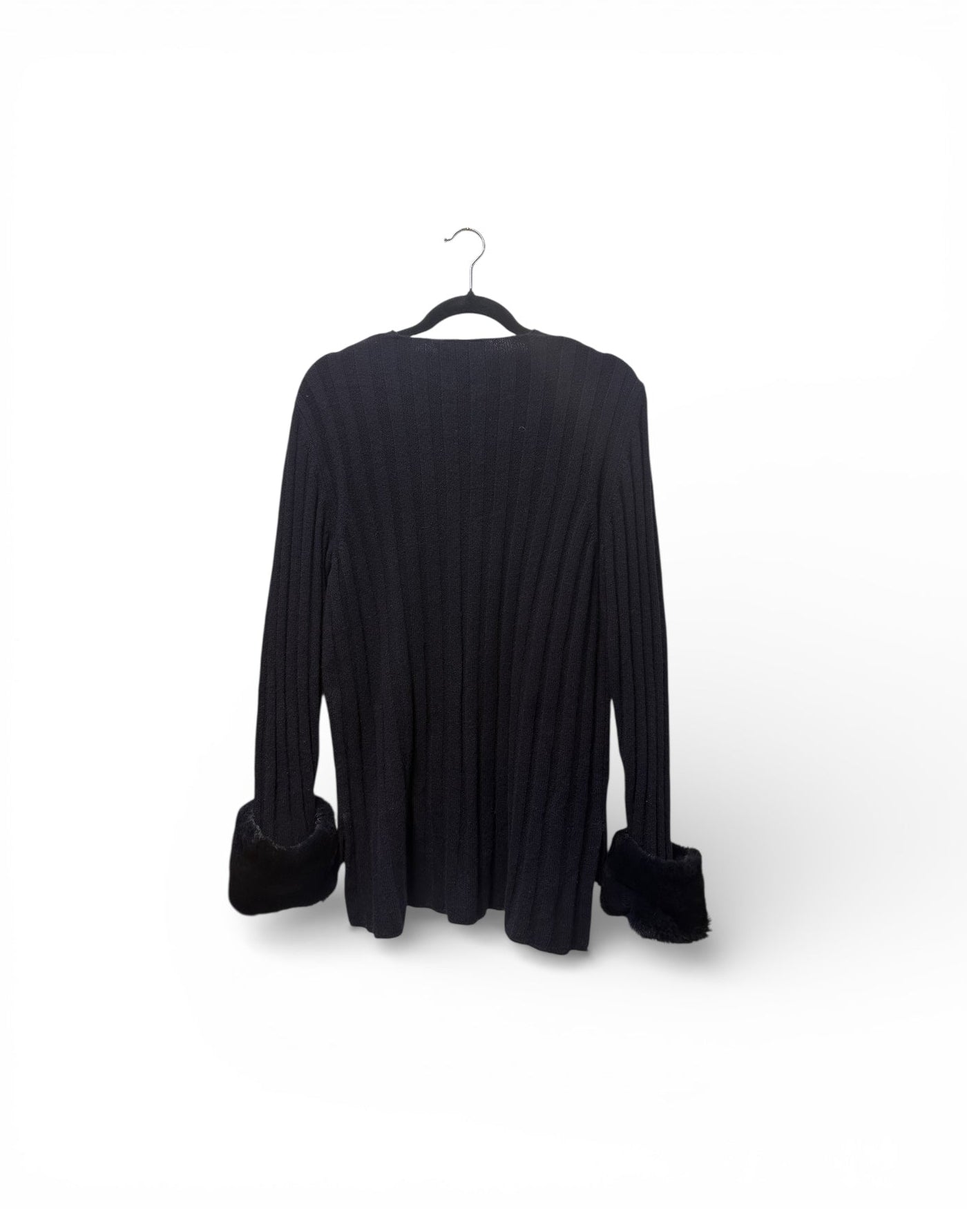 Vintage Fendi Maglia Navy Blue Ribbed Jumper IT 42 (UK 10-12)