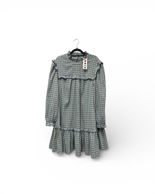 RIXO Gingham Ruffle Dress UK 18
