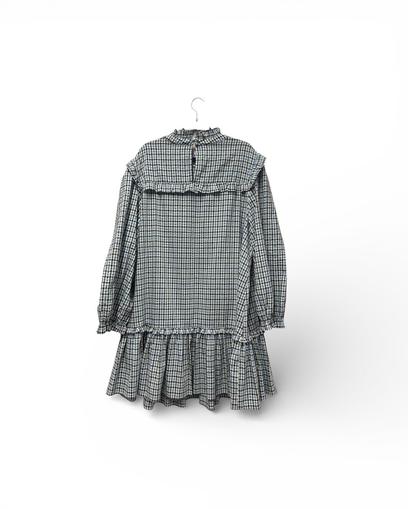 RIXO Gingham Ruffle Dress UK 18