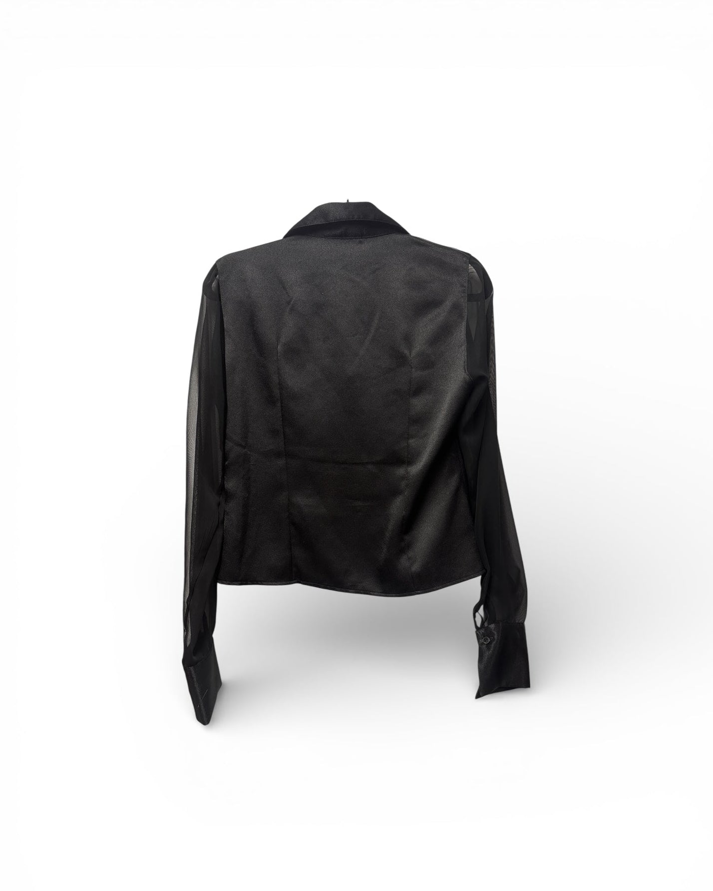 Anne Fontaine Paris Black Lace-Up Front Top Size 3 (UK 12)