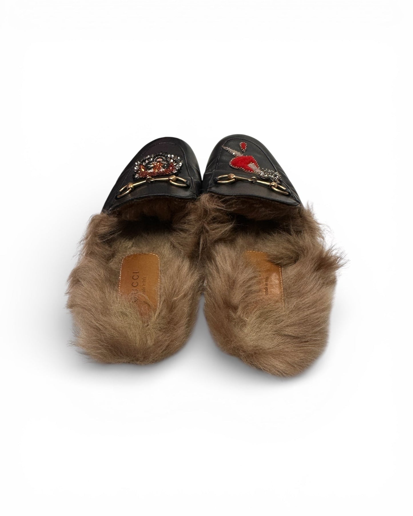 Gucci Limited Edition Prince Town Mule Loafers. Dagger and Tiger Head EU 38