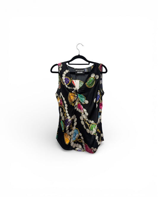 Moschino Boutique Gem Silk Vest Size UK 8