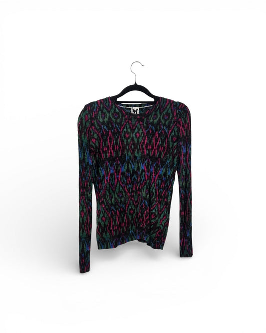 Missoni Long Sleeve Thin Knit Multicolour Sweater Size UK 8