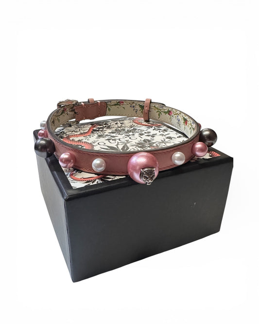 GUCCI Tiger and Faux Pearl Choker/ Double Wrap Bracelet