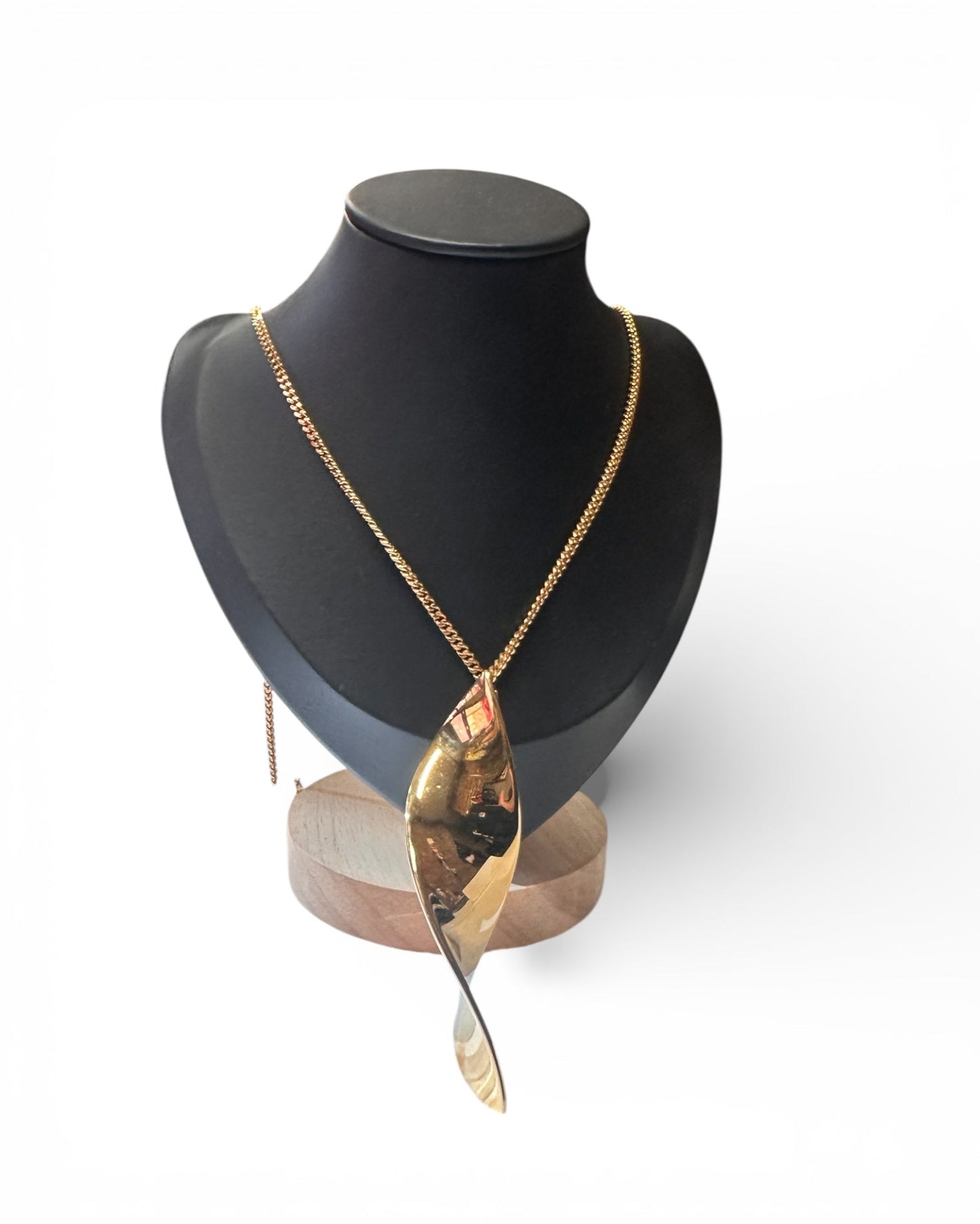 Chloé Gold-Tone Feather Charm Necklace New With Tags