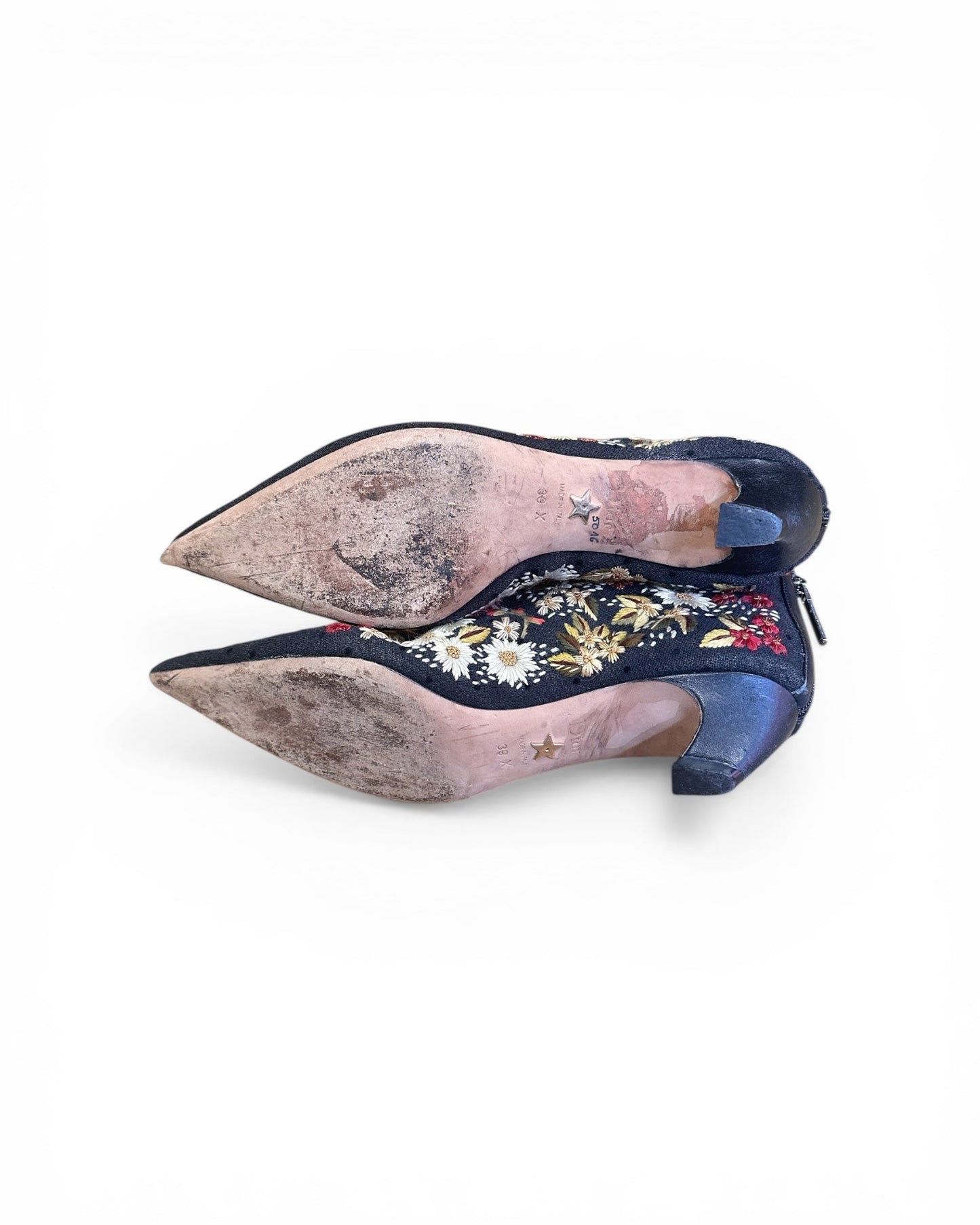 Christian Dior Floral Embroidery Ankle Boot EU 39 UK6