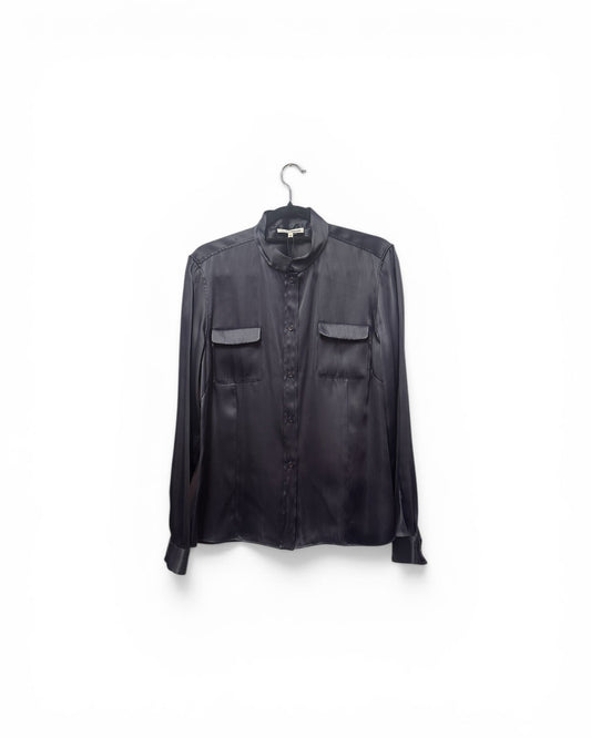 Jil Sander Navy Blue Blouse UK14