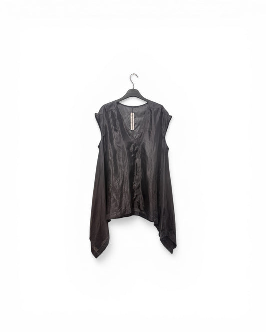 Rick Owens Oversized 'Faun Habotai' Silk Blouse Size UK 8