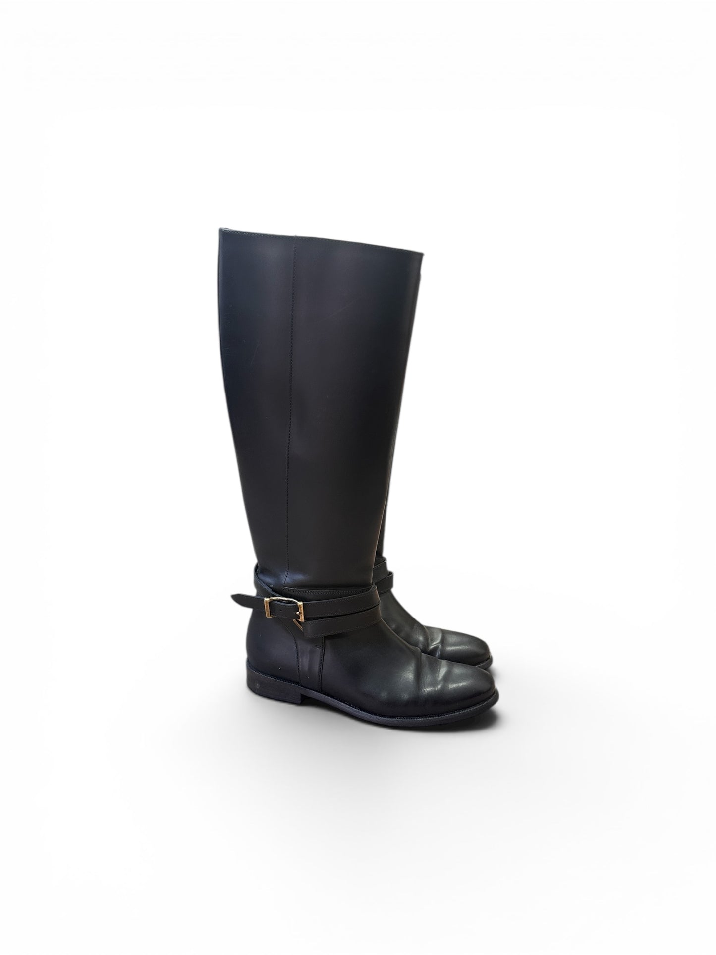 Burberry Black Riding Boots Size UK 5