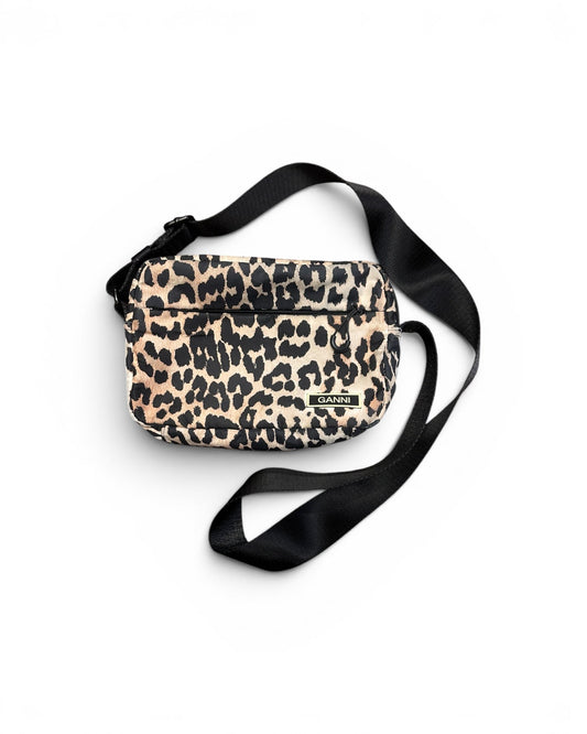 GANNI Crossbody Leopard Print Bag