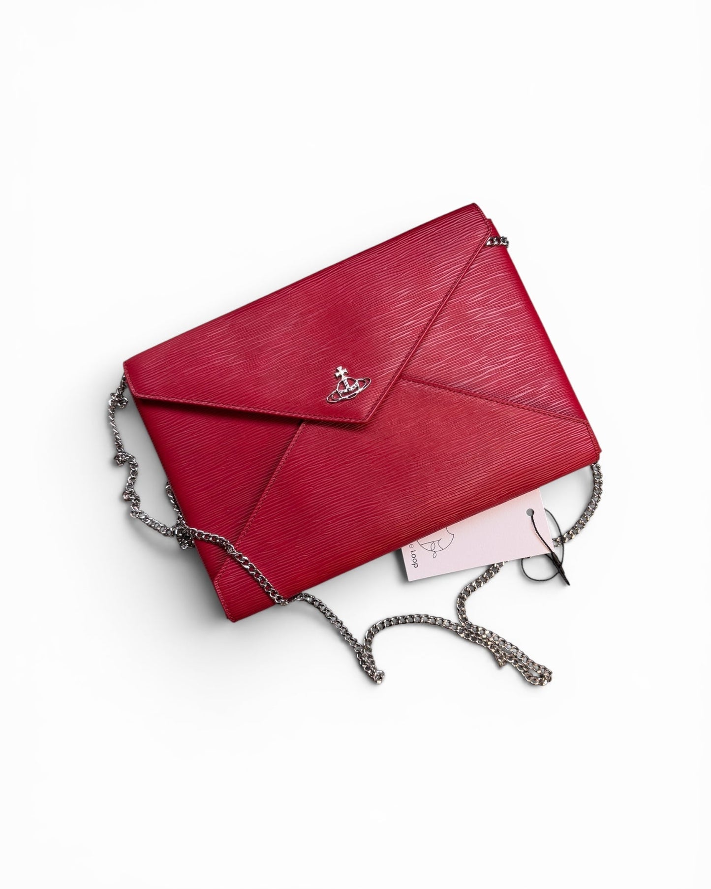 Vivienne Westwood Red Envelope Style Crossbody Chain Bag