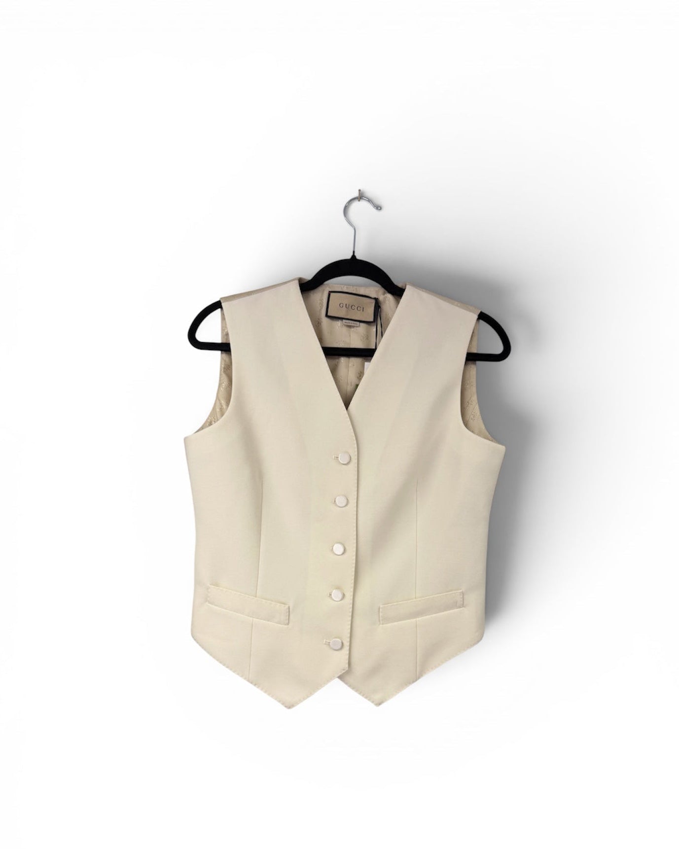 Gucci Cream Waistcoat Size UK 10